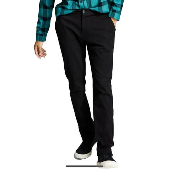 And Now This Mens Regular Fit Everyday Flat Front Button-zip Fly Chino Pants 32 - Picture 1 of 3